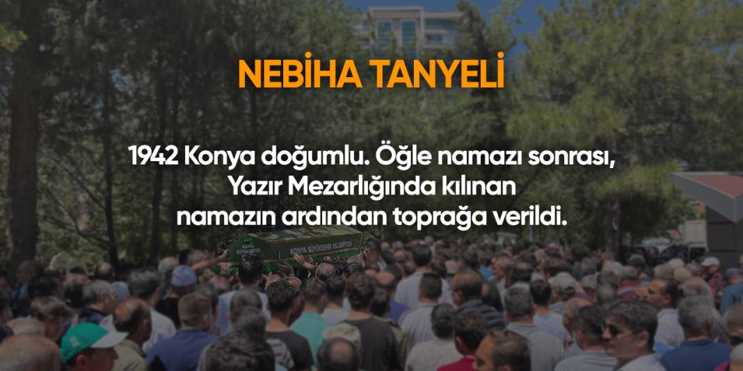 Konya'da bugün vefat edenler | 27 Ocak 2025 11